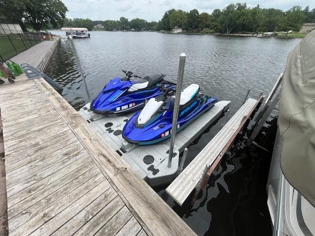 Project Dual EZ Dock PWC Port Installation Near Omaha image