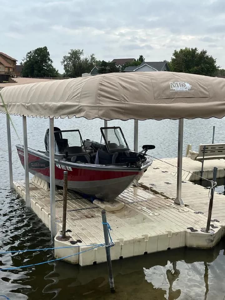 Gallery photos for EZ Dock Boat Port with Custom Cover Near Central City: Image #1