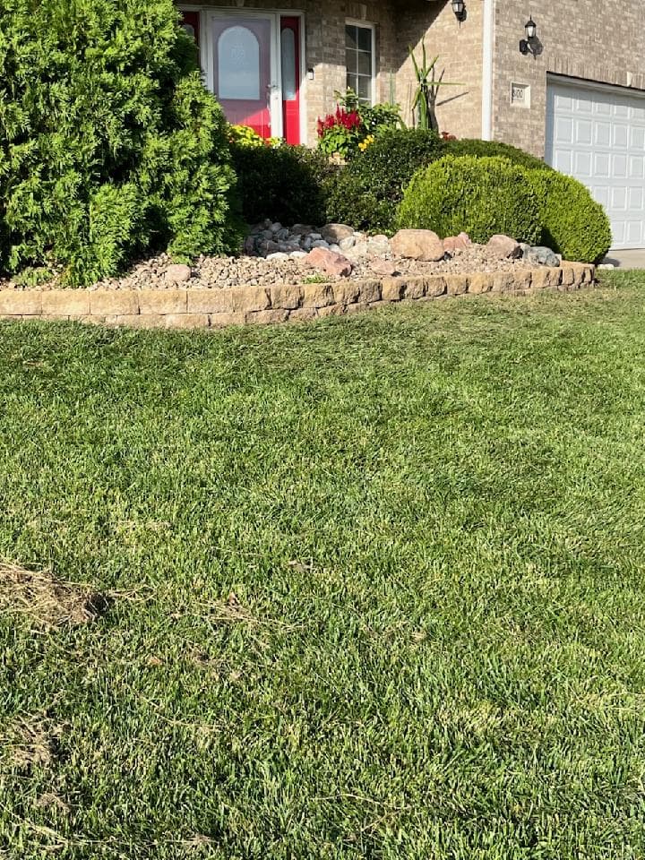 Gallery photos for Retaining Wall Rebuild Fixes Shifting Curb Appeal in Lincoln: Image #1