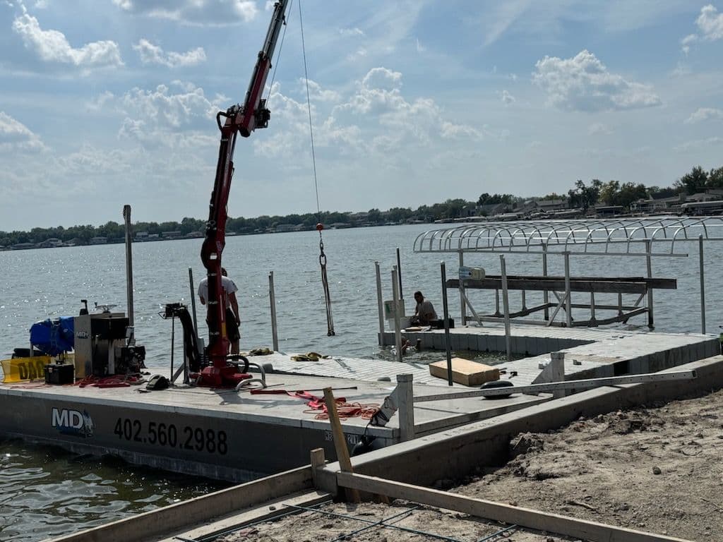 Gallery photos for U-Shaped Dock and Sunstream Boat Lift in Lincoln: Image #1