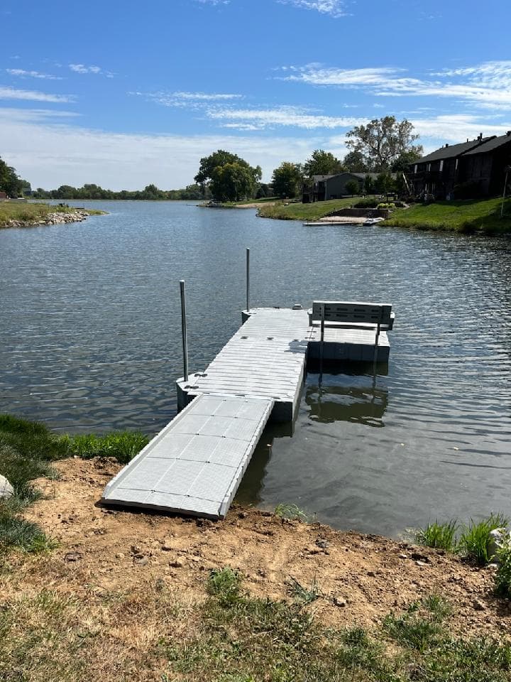 Floating EZ Dock Installation with Bench in Nebraska image