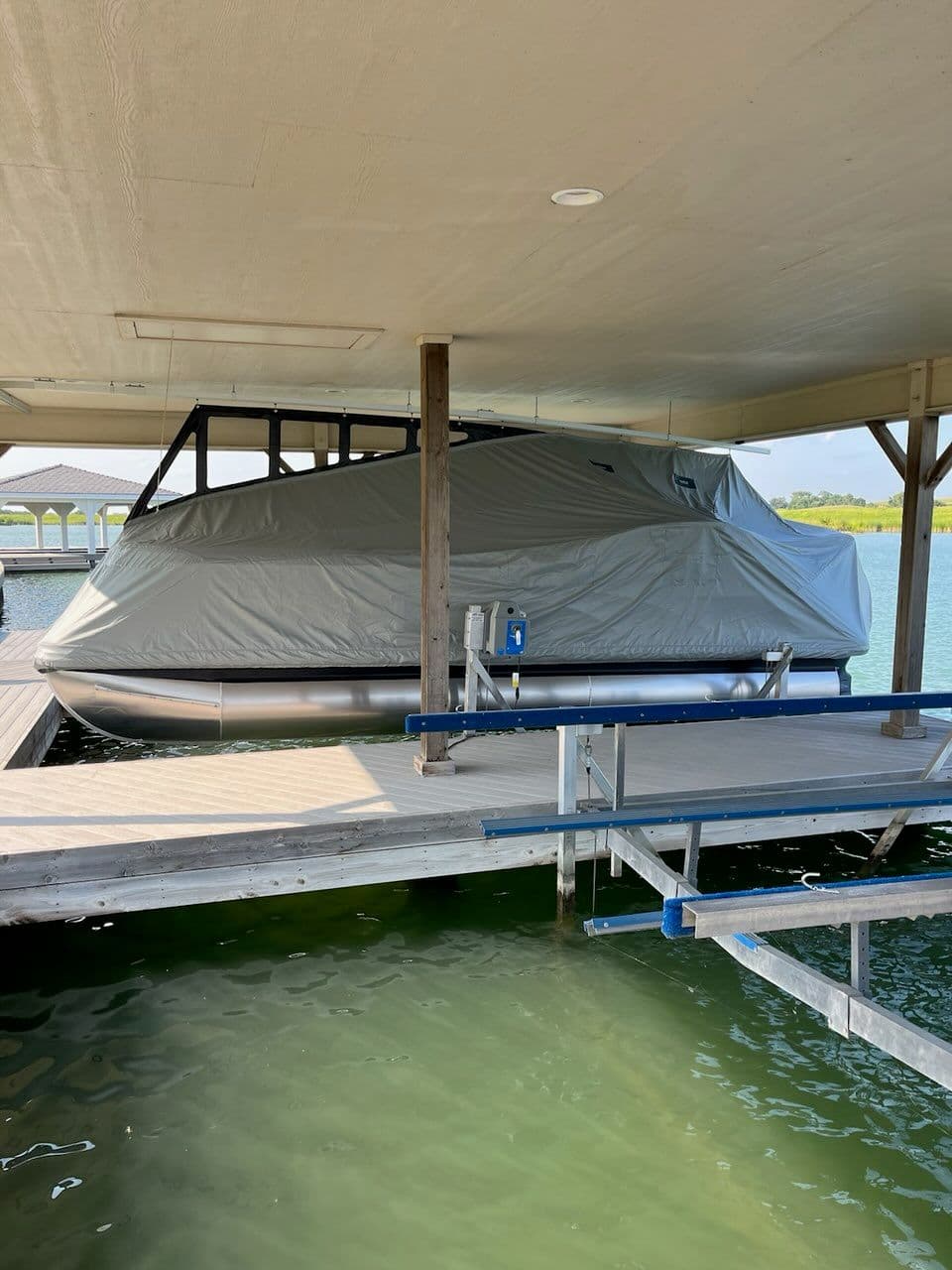 Boat Cover Installation at Bennington Lake