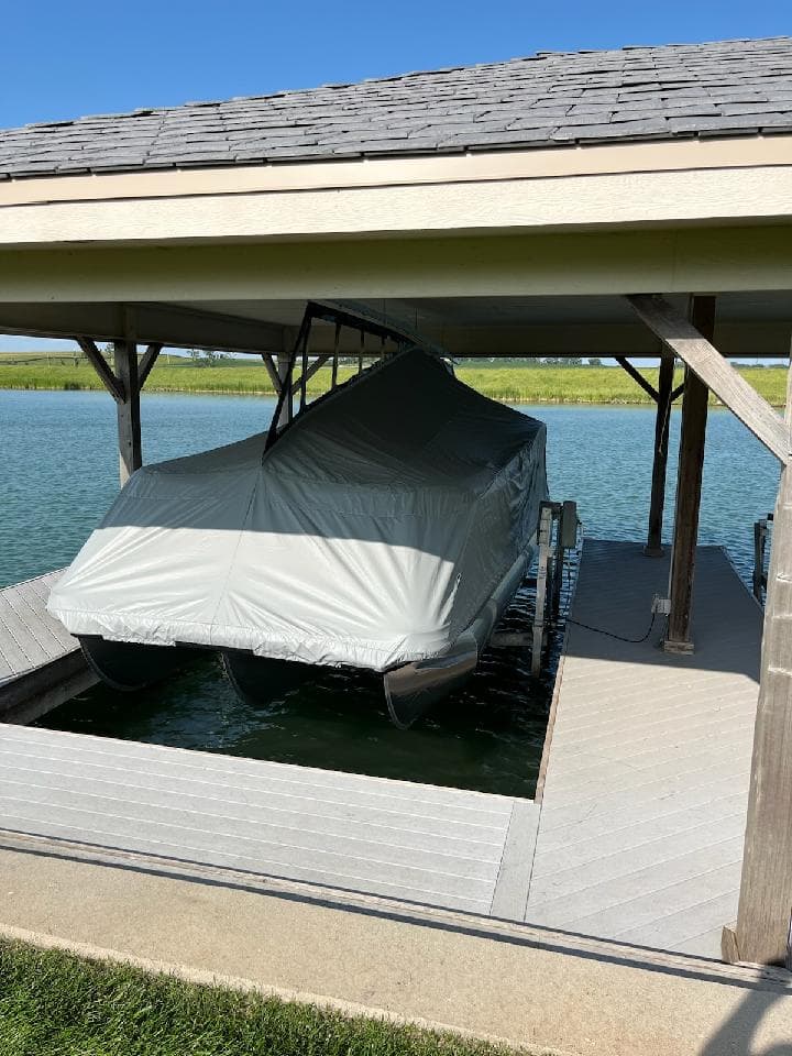 Boat Cover Installation at Bennington Lake