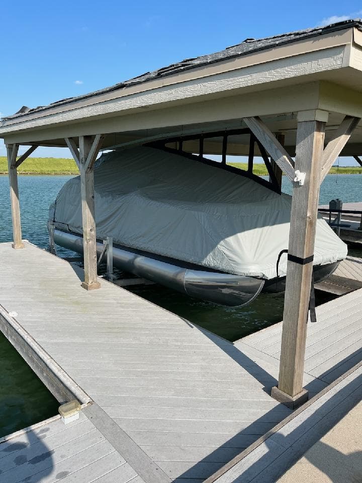 Boat Cover Installation at Bennington Lake