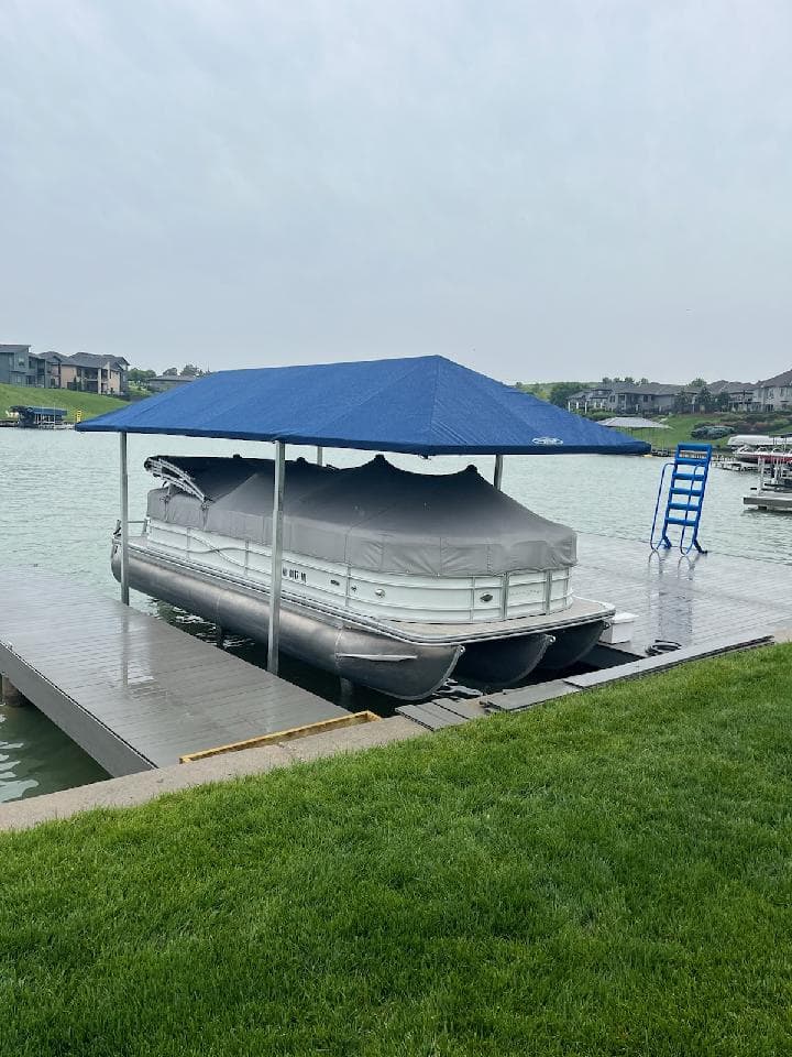 Sunstream Boat Lift and Cover Installation at Bennington Lake