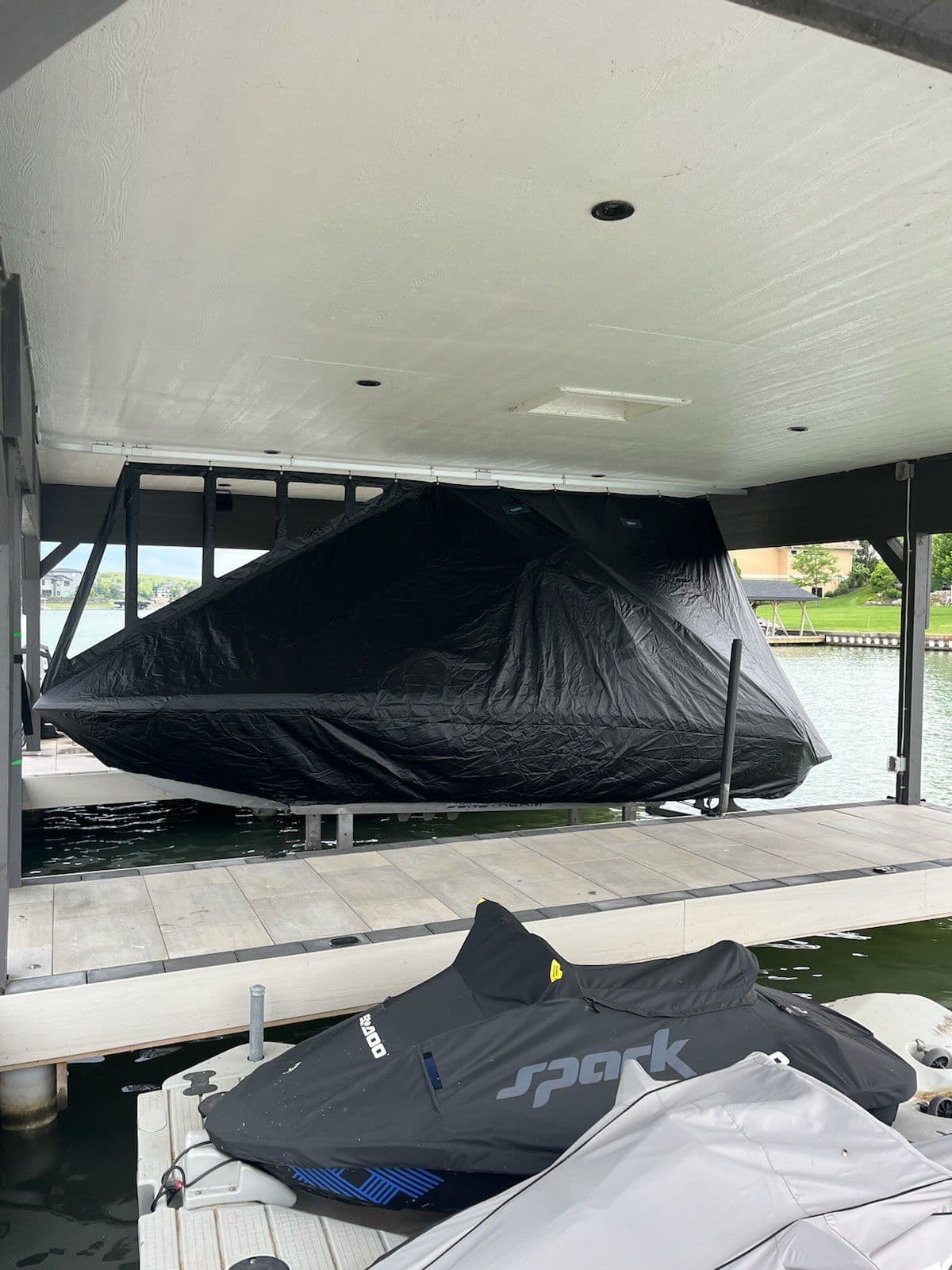 Gallery photos for Marine Concepts Cover Installation at Bennington Lake: Image #1