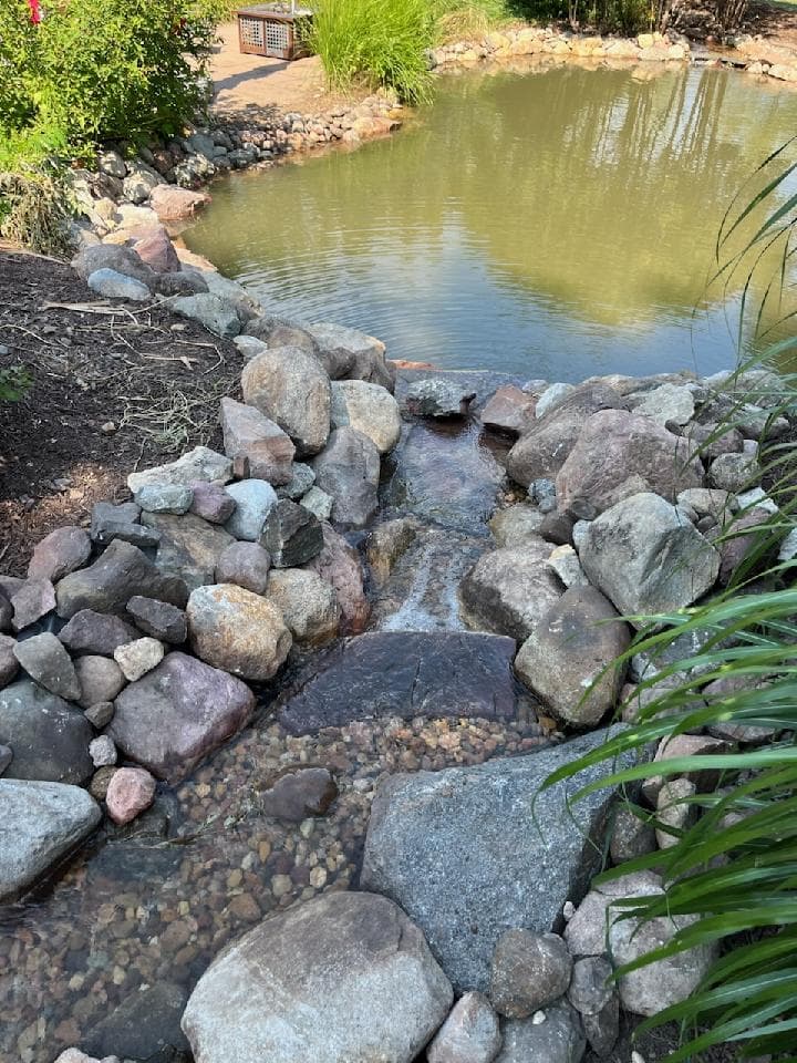 Gallery photos for Transformational Backyard Pond Redo in Lincoln: Image #1
