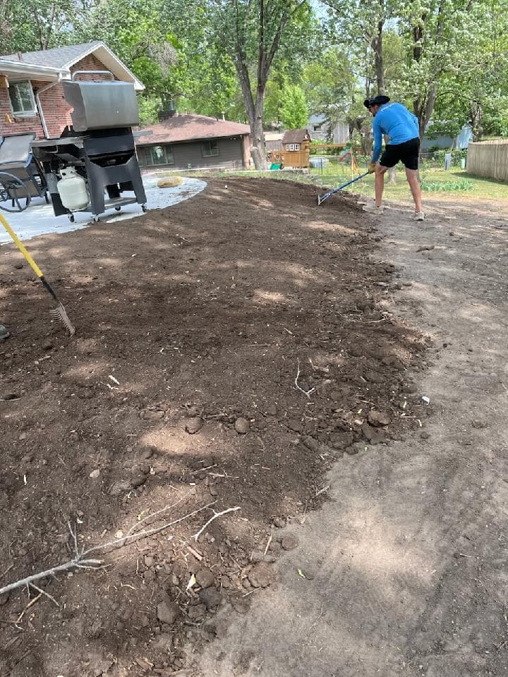 Gallery photos for Yard Grading and Soil Work After a New Patio in Lincoln NE: Image #1