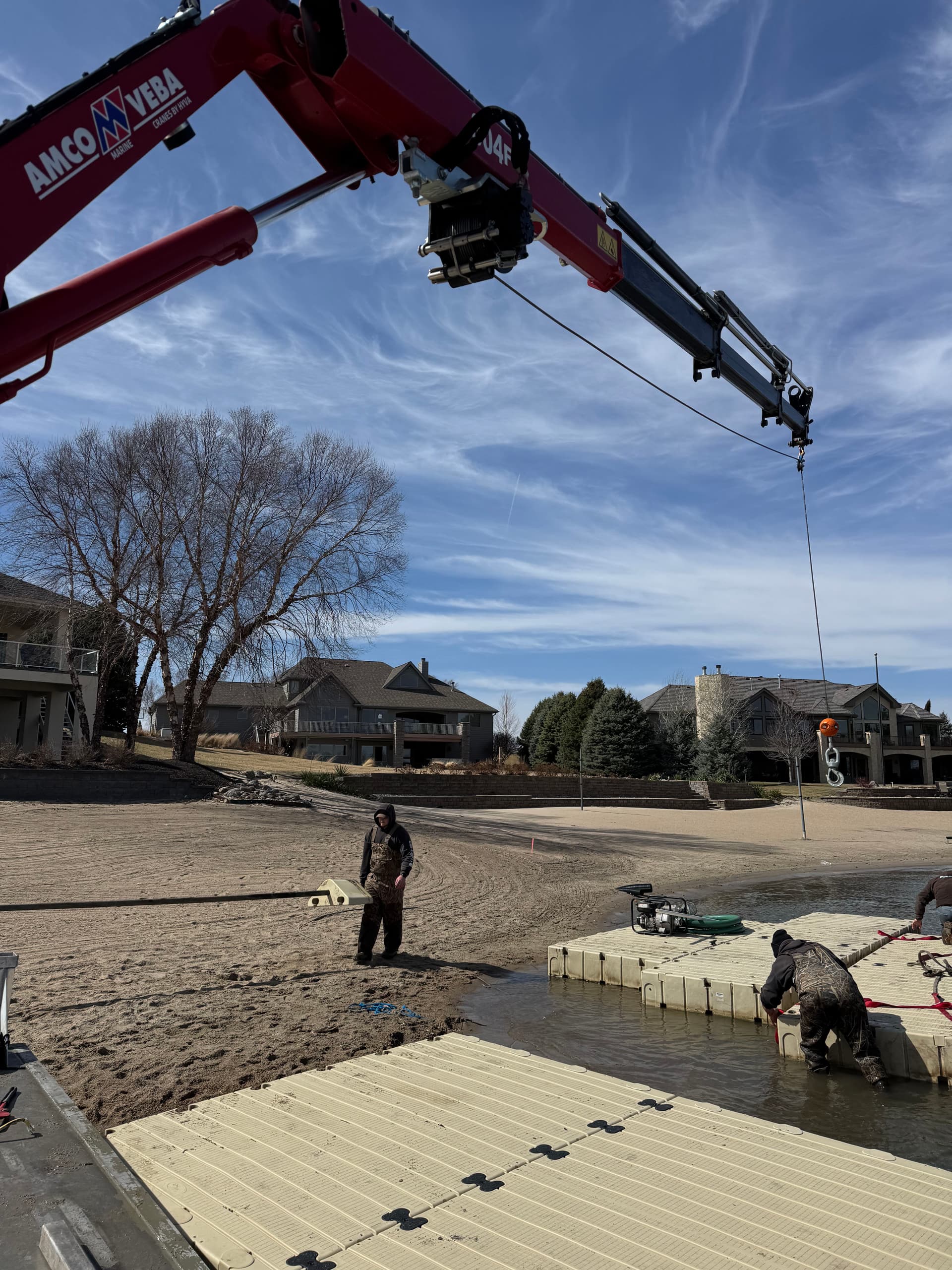 Gallery photos for Efficient Lift and Dock Relocation Near Valley, Nebraska: Image #1