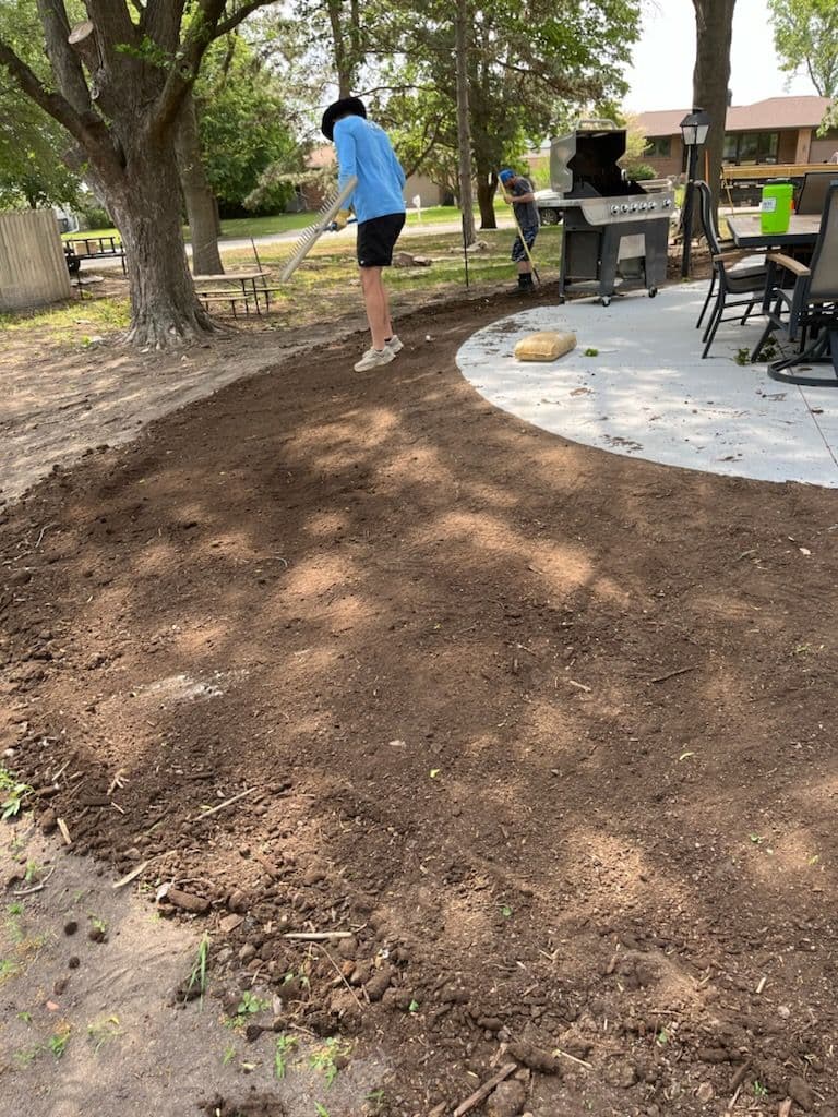 Yard Grading and Soil Work After a New Patio in Lincoln NE image