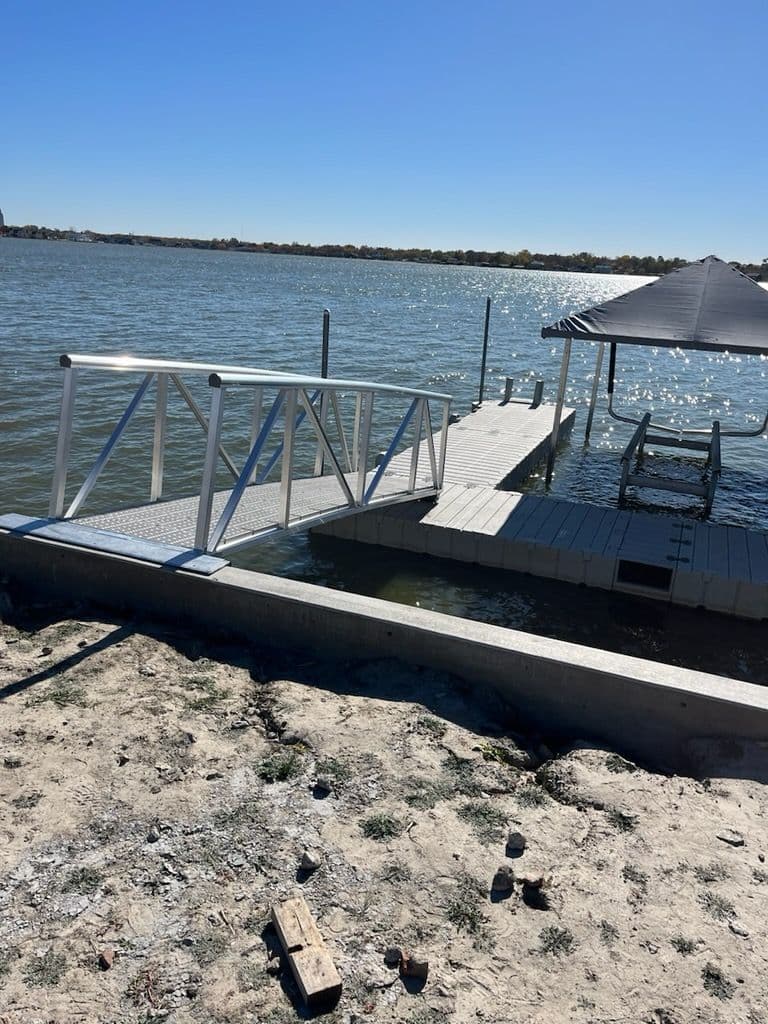 Gallery photos for Aluminum Gangway and Boat Lift Installation at Lakeside Retreat: Image #1