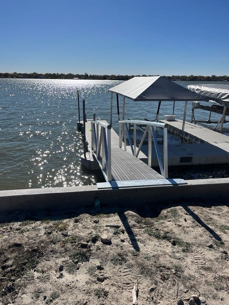 Gallery photos for Aluminum Gangway and Boat Lift Installation at Lakeside Retreat: Image #2